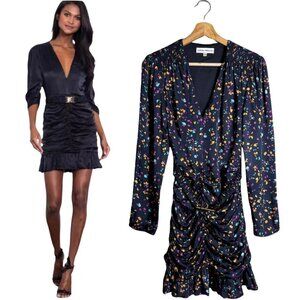 Karina Grimaldi Renatta Speckled Mini Dress Women's Small Blue Formal Wedding